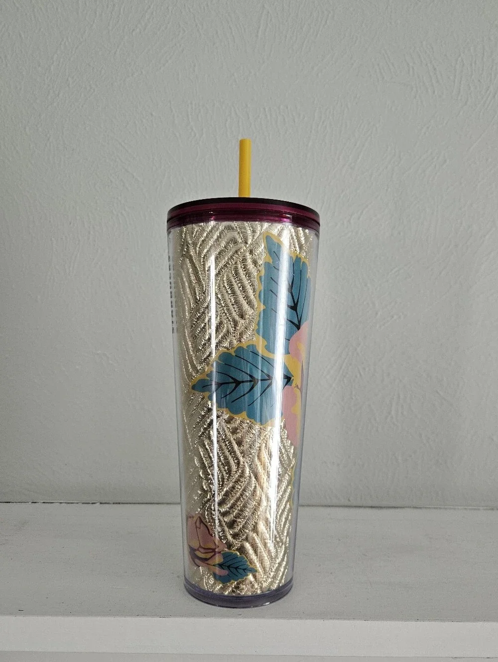 NWOT Starbucks Fall 2020 Quilted Rose Tumbler Cup- Venti 24 Ounces